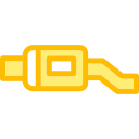 car exhaust yellow icon